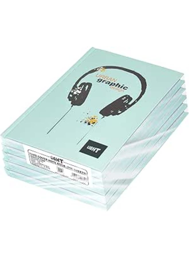 FIS Light Hard Cover Notebook Single Line 100 Sheets, A5 Size, Pack of 5 Pieces-LINBA51802 - Image 1